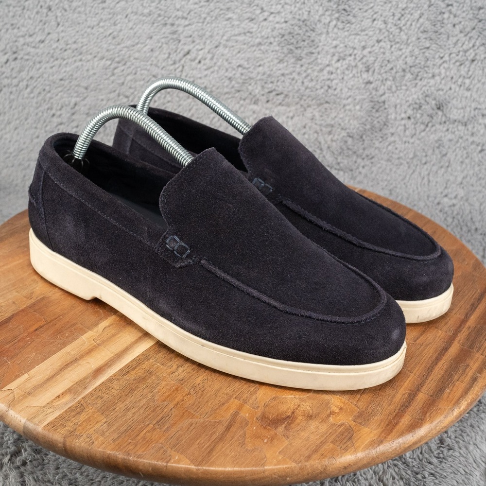 ZARA Men's Casual Navy Blue Suede Shoes Loafer Size 42 EU 9 US